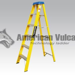 ESCALERA TIJERA SIMPLE 150 KG FIBRA DE VIDRIO AMERICAN VULCANO